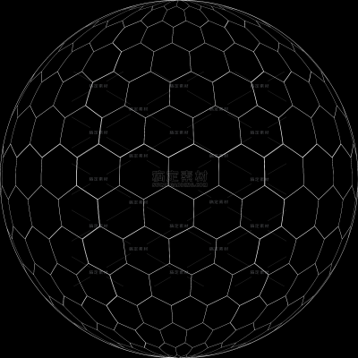 纹理系列科技感蜂窝纹3D圆球形元素