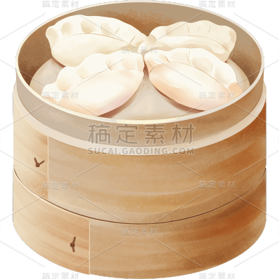 传统节气立冬手绘饺子吃饺子元素