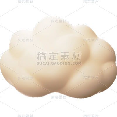通用软3D卡通柔软云朵元素贴纸