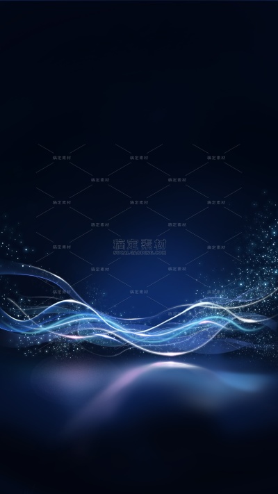 特效系列高级感抽象弥散曲线发光粒子背景