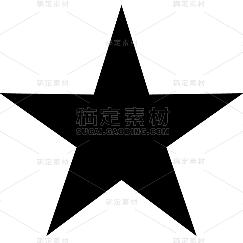 通用扁平风五角星矢量图图标贴纸元素素材