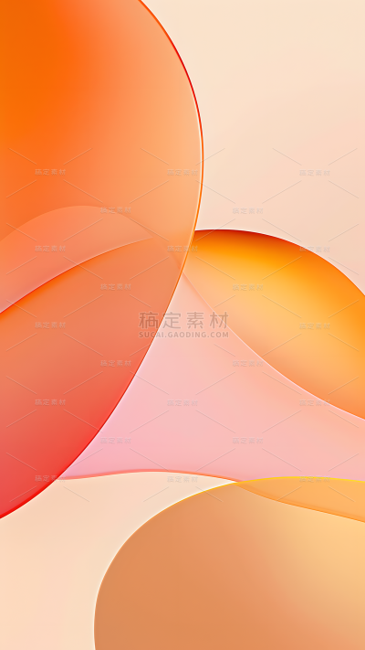 背景通用橙色玻璃光影背景图片