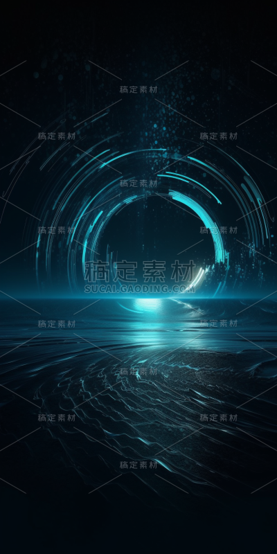 波浪线条曲线科技感背景