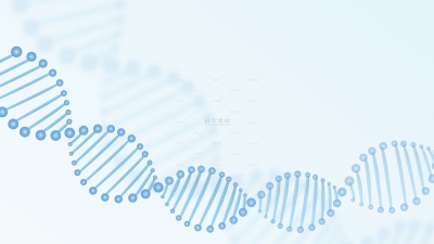 科技风系列蓝色写实双螺旋DNA结构背景（td）