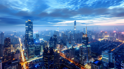 常规系列实景城市风光图片横版通用背景素材
