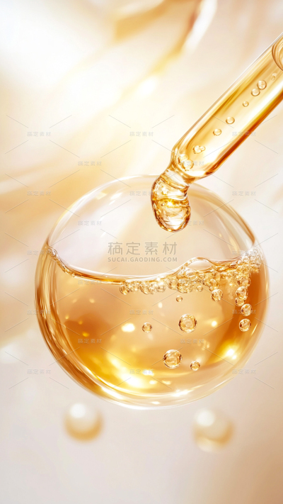 美妆系列科技感精华试管分子特效图片