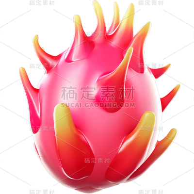 食物食品水果立体3D火龙果元素