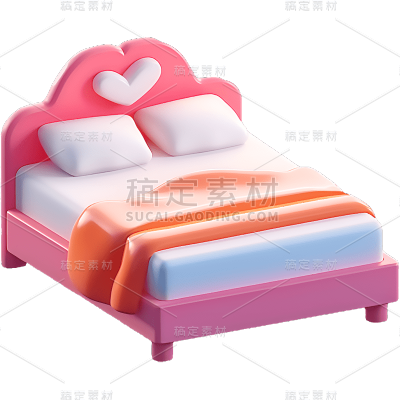 立体3D家居家具床元素