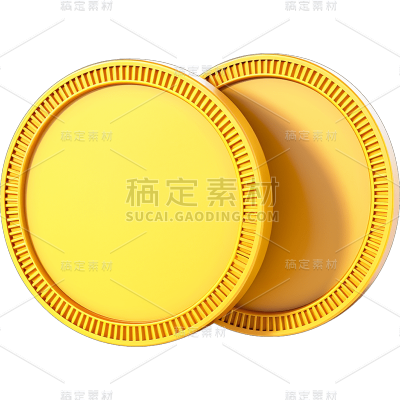 3D立体金币元素