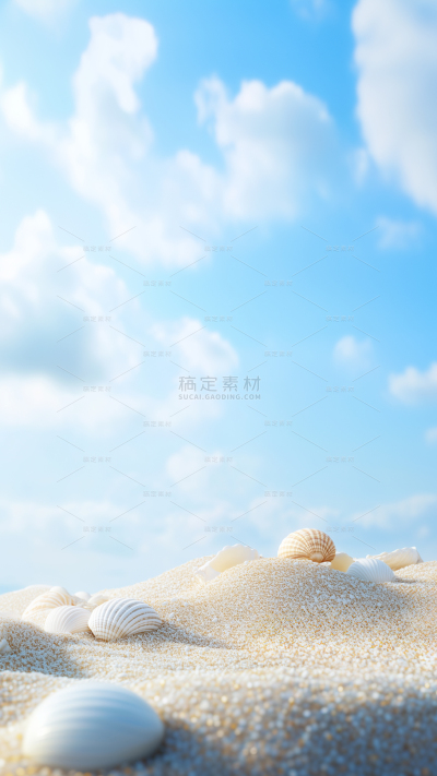 风光系列实景沙堆展台背景