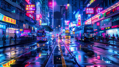 建筑系列通用赛博城市建筑背景