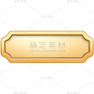 矢量金色按钮免抠元素