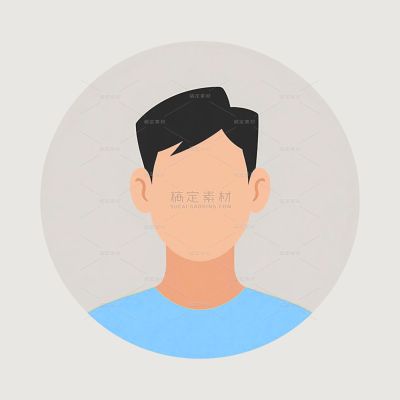 人物系列扁平风男士人物头像（td）