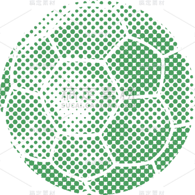 常规系列绿色点阵足球通用元素素材