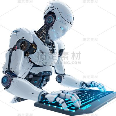 科技风通用3D仿真半身机器人元素素材