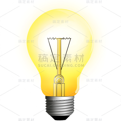 图标系列3D伪写实灯泡贴纸