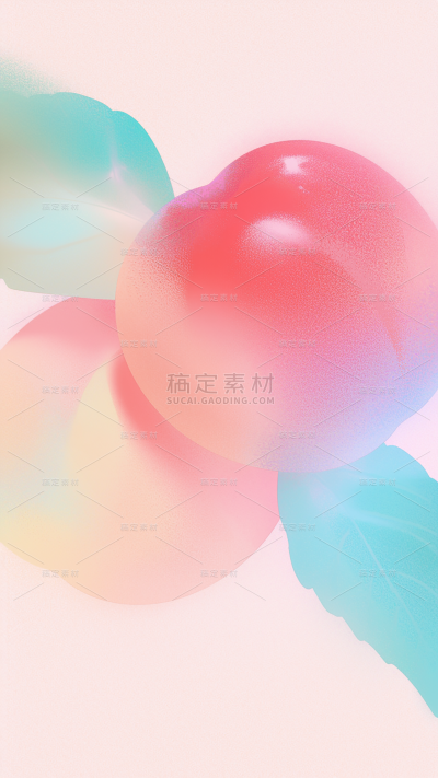 常规果蔬系列通用肌理感弥散插画水果背景