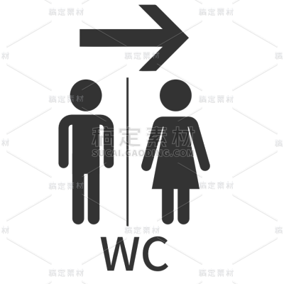 图标系列矢量男厕女厕社会公共图标（td）