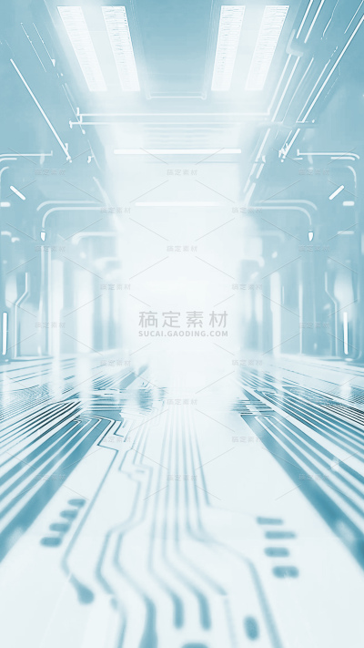 科技风通用科技光效白色空间背景图片素材