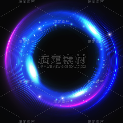 特效通用彩色多层质感光圈元素素材