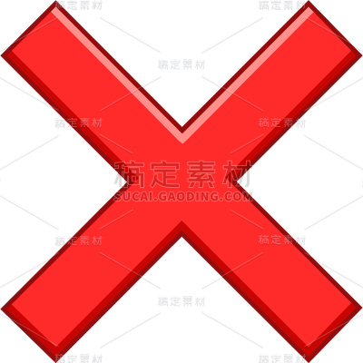 图标系列-通用-绿色描边对号插画通用贴纸