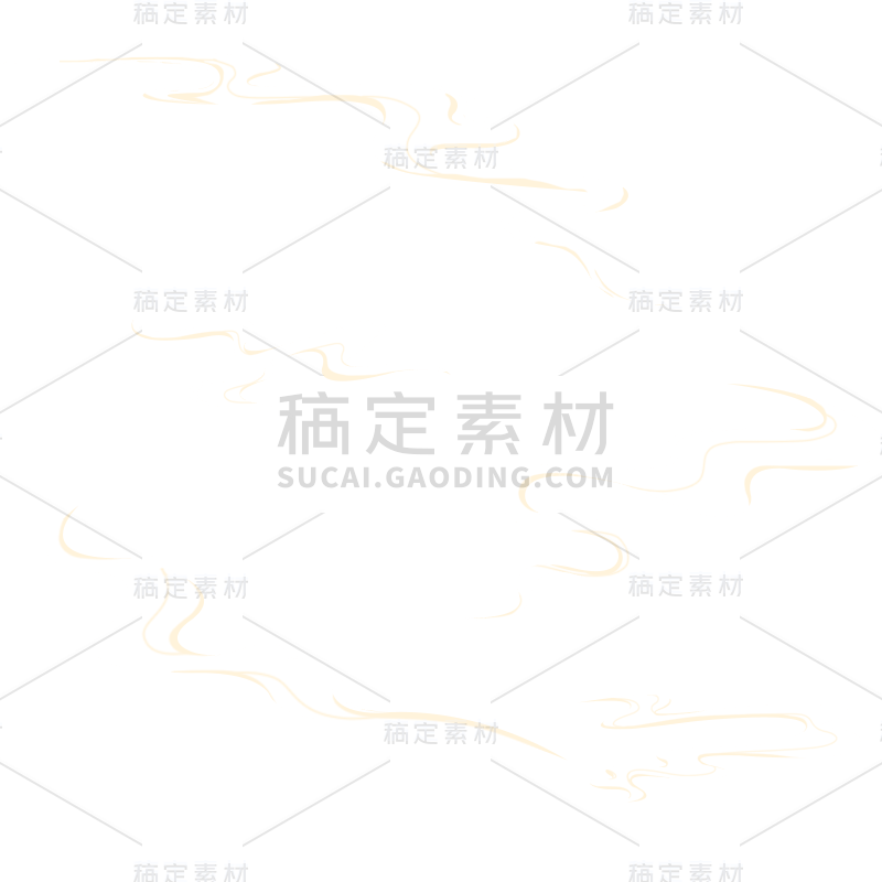 中国风通用古风长云烟元素