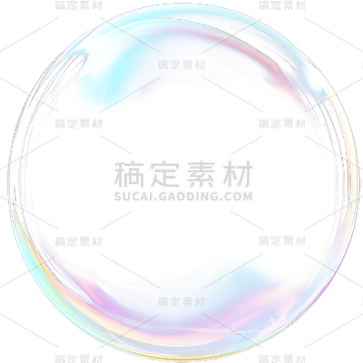 通用彩色透明气泡冒泡元素贴纸