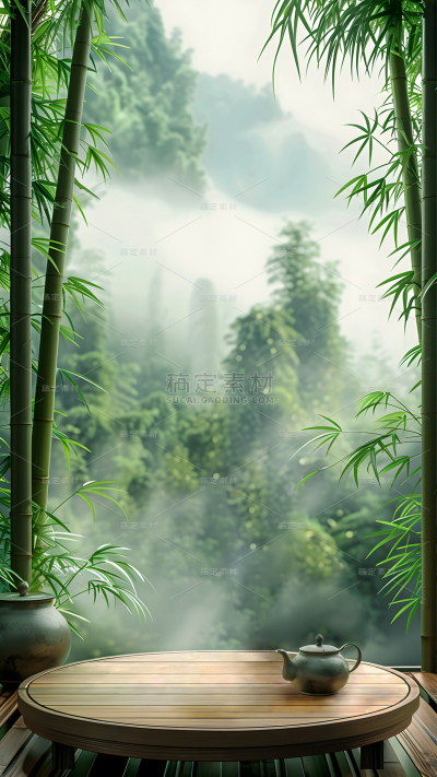 端午节通用中式场景展台背景图片素材