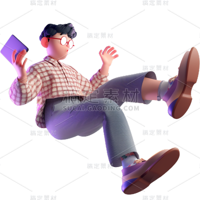通用3D卡通科技人物贴纸