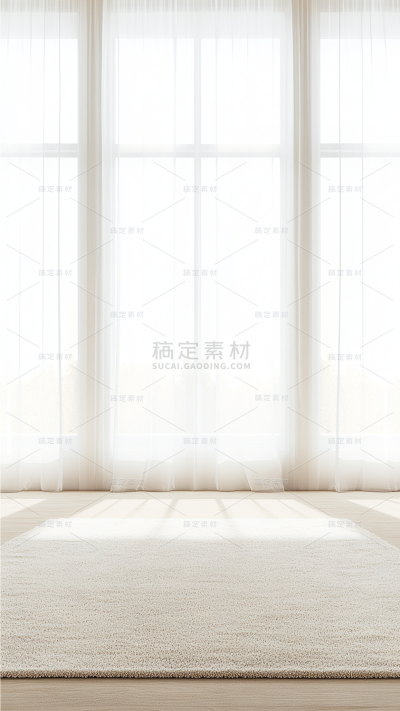 家居系列-通用-写实室内方形地毯客厅家具干净特写背景