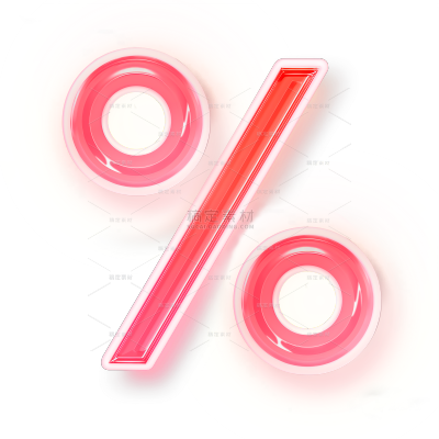 促销粉色玻璃%折扣元素