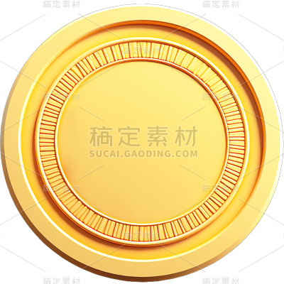 3D立体金币元素