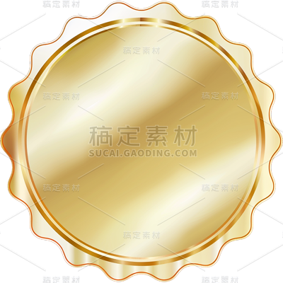 表彰系列通用轻拟物风齿轮边框徽章底贴纸