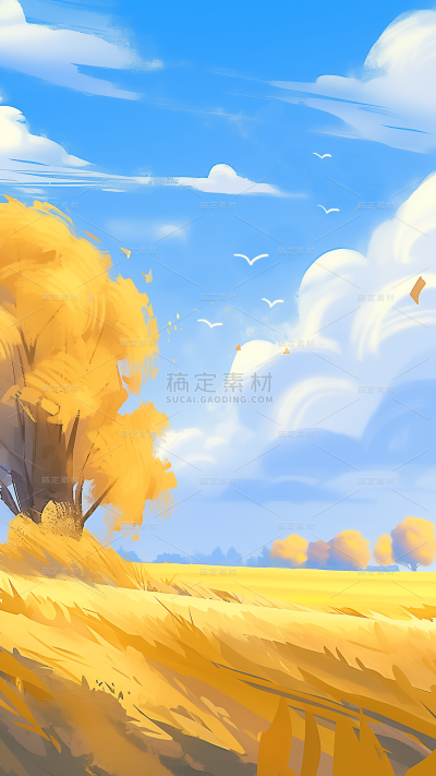 秋天通用肌理插画背景图片