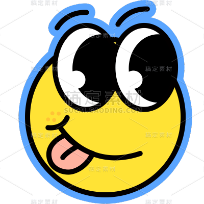 装饰通用趣味拟人贴纸元素素材