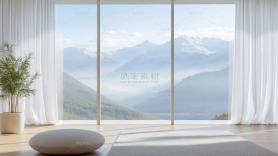 家居系列-通用-写实极简大落地窗图片