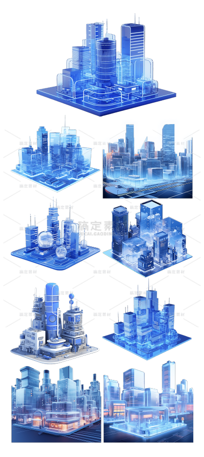 2309SC-素材组合-3D立体三维科技城市