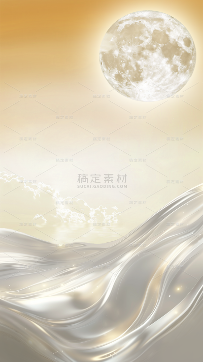 中秋节系列通用抽象月亮背景素材