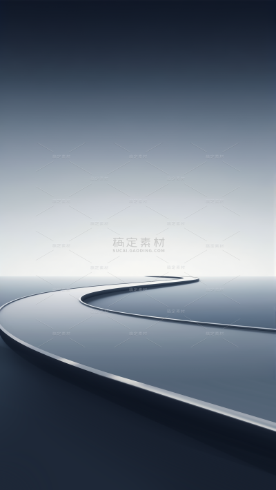 常规简约感金属曲线展台背景