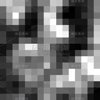 常规系列黑白几何马赛克通用元素素材