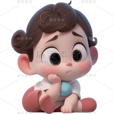 母婴婴儿宝宝3D立体C4D元素素材