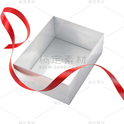 促销通用实景礼盒丝带元素素材