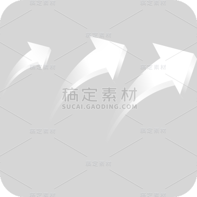 装饰通用轻拟物渐变向上箭头元素素材