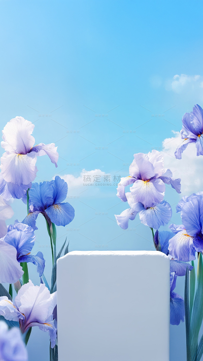 立春&春天明媚感实景花朵仰视视角展台背景