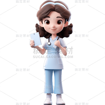 3D护士系列人物贴纸