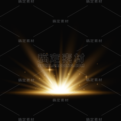 通用放射光线光效黑底贴纸元素素材