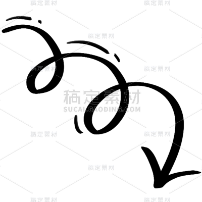 箭头元素黑白贴纸