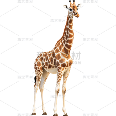 动物系列写实非洲长颈鹿动物贴纸