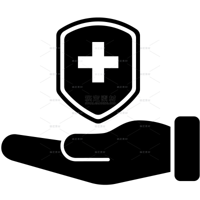 促销系列简约感售后手托盾牌图标