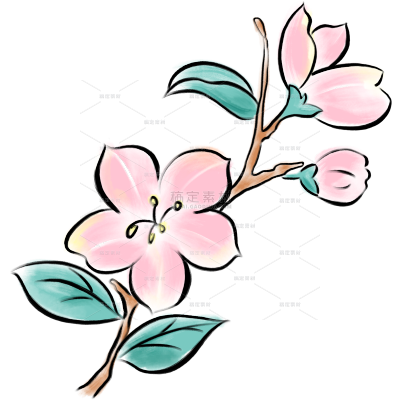 二十四节气清新卡通水墨贴纸套系